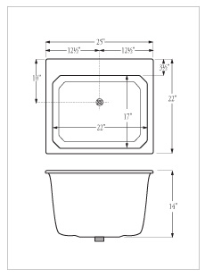 Florestone Utility Sinks Sr Self Rimming